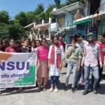 पांवटा साहिब : भरली कॉलेज में NSUI का जोरदार प्रदर्शन