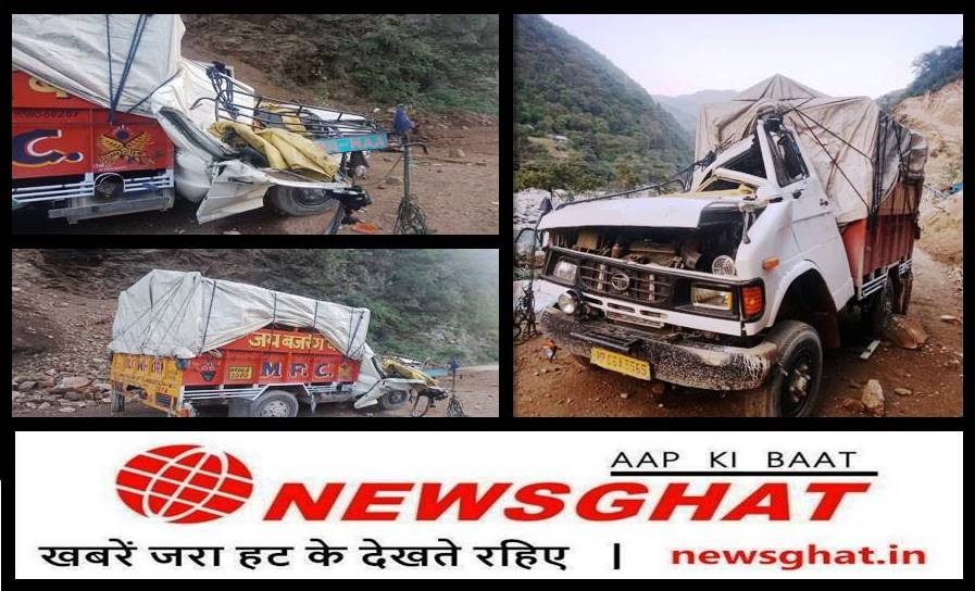हिमाचल में दर्दनाक हादसा, पहाड़ी से टाटा-407 वाहन पर गिरा बड़ा पत्थर, चालक की मौत
