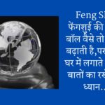 Feng Shui : फेंगशुई की क्रिस्टल बॉल वैसे तो गुड लक बढ़ाती है,पर फिर भी घर में लगाते समय इन बातों का रखे विशेष ध्यान…..