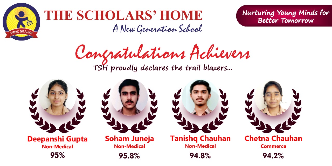 द स्कॉलर्स होम स्कूल के 12वीं सीबीएसई में सोहम नॉन मेडिकल में 95.8 फीसदी अंक लेकर अव्वल