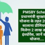 PMSBY Scheme: प्रधानमंत्री सुरक्षा बीमा योजना के तहत 20 रुपए सालाना प्रीमियम पर मिलेगा 2 लाख तक का इंश्योरेंस, जानें क्या है योजना….