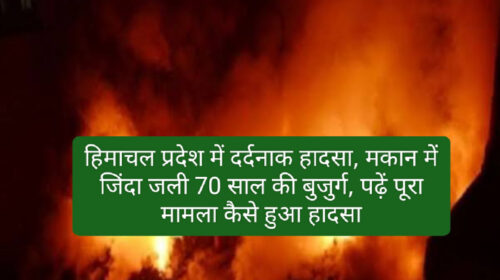 हिमाचल प्रदेश में दर्दनाक हादसा, मकान में जिंदा जली 70 साल की बुजुर्ग, पढ़ें पूरा मामला कैसे हुआ हादसा