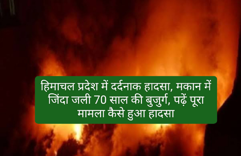 हिमाचल प्रदेश में दर्दनाक हादसा, मकान में जिंदा जली 70 साल की बुजुर्ग, पढ़ें पूरा मामला कैसे हुआ हादसा