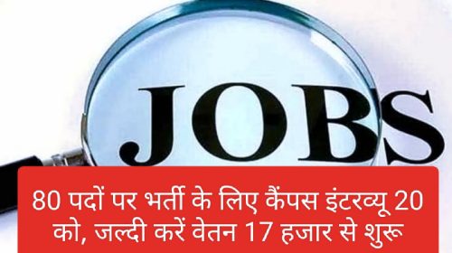 Sirmour Jobs Alert: 80 पदों पर भर्ती के लिए कैंपस इंटरव्यू 20 को, जल्दी करें वेतन 17 हजार से शुरू