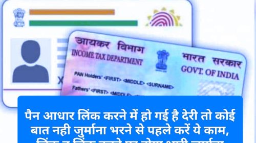 PAN Aadhar Link Urgent Update: पैन आधार लिंक करने में हो गई है देरी तो कोई बात नही जुर्माना भरने से पहले करें ये काम, लिंक न लिंक करने पर होगा भारी जुर्माना