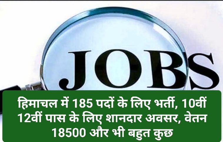 Job in Himachal Pradesh: हिमाचल में 185 पदों के लिए भर्ती, 10वीं 12वीं पास के लिए शानदार अवसर, वेतन 18500 और भी बहुत कुछ