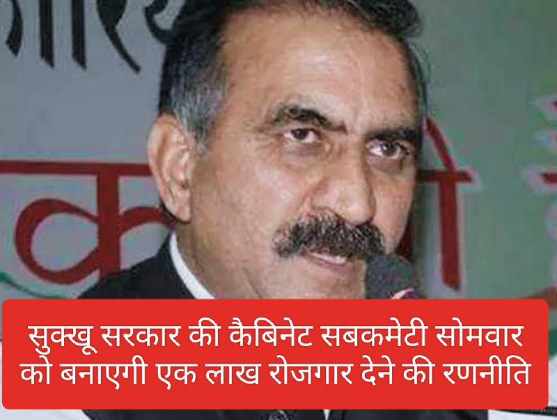 HP Govt Jobs: सुक्खू सरकार की कैबिनेट सबकमेटी सोमवार को बनाएगी एक लाख रोजगार देने की रणनीति