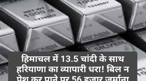 Himachal News: हिमाचल में 13.5 चांदी के साथ हरियाणा का व्यापारी धरा! बिल न पेश कर पाने पर 56 हजार जुर्माना