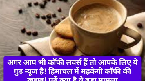 Coffee Lovers: अगर आप भी कॉफी लवर्स हैं तो आपके लिए ये गुड न्यूज है! हिमाचल में महकेगी कॉफी की खुशबू! पढ़ें क्या है ये बड़ा मामला