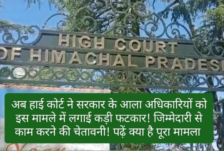 HP High Court Decision: अब हाई कोर्ट ने सरकार के आला अधिकारियों को इस मामले में लगाई कड़ी फटकार! जिम्मेदारी से काम करने की चेतावनी! पढ़ें क्या है पूरा मामला