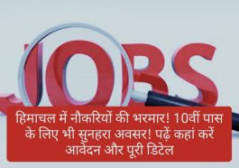 HP Jobs Alert: हिमाचल में नौकरियों की भरमार! 10वीं पास के लिए भी सुनहरा अवसर! पढ़ें कहां करें आवेदन और पूरी डिटेल