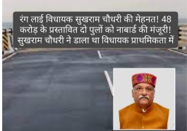 Paonta Sahib: रंग लाई विधायक सुखराम चौधरी की मेहनत! 48 करोड़ के प्रस्तावित दो पुलों को नाबार्ड की मंजूरी! सुखराम चौधरी ने डाला था विधायक प्राथमिकता में