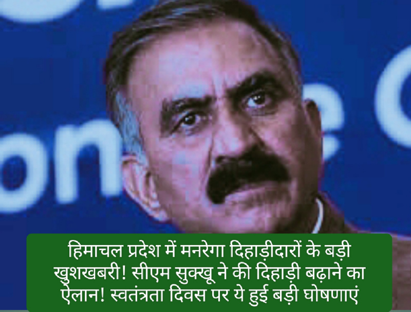 HP MNREGA Jobs: हिमाचल प्रदेश में मनरेगा दिहाड़ीदारों के बड़ी खुशखबरी! सीएम सुक्खू ने की दिहाड़ी बढ़ाने का ऐलान! स्वतंत्रता दिवस पर ये हुई बड़ी घोषणाएं