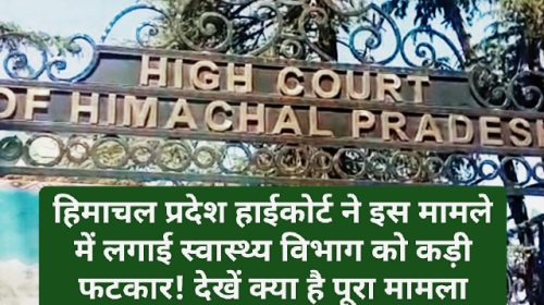 Himachal High Court: हिमाचल प्रदेश हाईकोर्ट ने इस मामले में लगाई स्वास्थ्य विभाग को कड़ी फटकार! देखें क्या है पूरा मामला