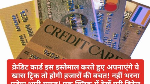 Credit Card Tips: क्रेडिट कार्ड इस इस्तेमाल करते हुए अपनाएंगे ये खास ट्रिक तो होगी हजारों की बचत! नहीं भरना पड़ेगा भारी ब्याज! एक क्लिक में देखें पूरी डिटेल