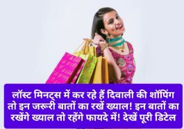 Diwali Shopping Smart Tips: लॉस्ट मिनट्स में कर रहे हैं दिवाली की शॉपिंग तो इन जरूरी बातों का रखें ख्याल! इन बातों का रखेंगे ख्याल तो रहेंगे फायदे में! देखें पूरी डिटेल
