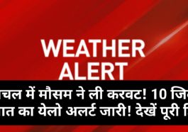 HP Weather Alert: हिमाचल में मौसम ने ली करवट! 10 जिलों में बरसात का येलो अलर्ट जारी! देखें पूरी डिटेल