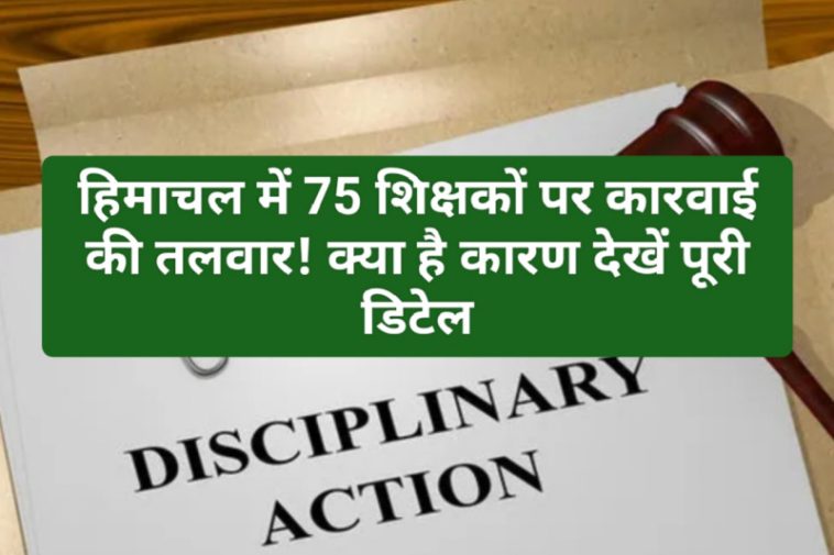 Himachal Govt News Alert: प्रदेश में 75 शिक्षकों पर कारवाई की तलवार! क्या है कारण देखें पूरी डिटेल