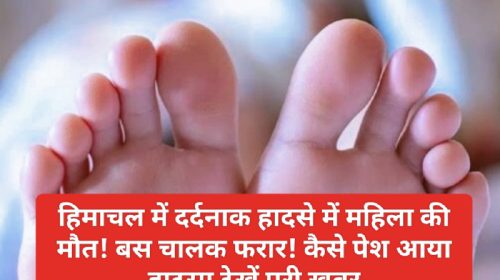 Himachal News Alert: हिमाचल में दर्दनाक हादसे में महिला की मौत! बस चालक फरार! कैसे पेश आया हादसा देखें पूरी खबर