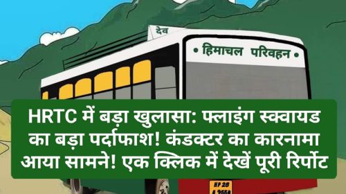 HRTC में बड़ा खुलासा: फ्लाइंग स्क्वायड का बड़ा पर्दाफाश! कंडक्टर का कारनामा आया सामने! एक क्लिक में देखें पूरी रिर्पोट