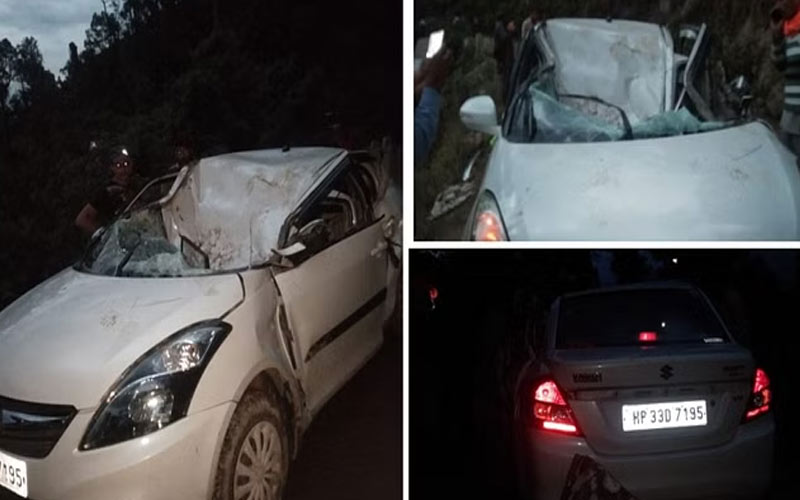Himachal Accident: हिमाचल में चलती कार पर पहाड़ी से गिरा पत्थर! हादसे में दो महिलाओं समेत तीन लोग…..
