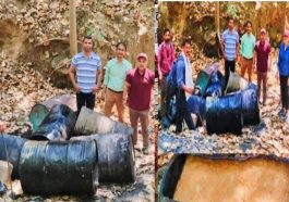 Paonta Sahib: आबकारी विभाग ने 6 किमी पैदल चलकर नष्ट की 16000 लीटर लाहन! शराब माफिया फरार