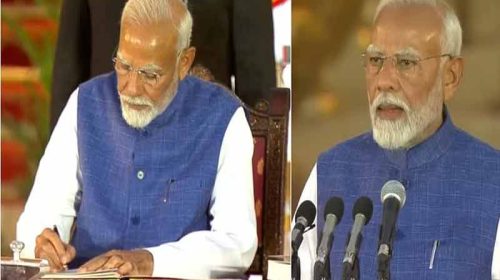 PM Modi Oath: तीसरी बार प्रधानमंत्री बने नरेंद्र मोदी! पीएम ने मंत्रियों सहित ली शपथ