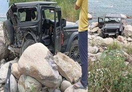 Accident In Himachal: सड़क से लुढ़क कर नदी किनारे गिरी थार! हादसे में दो लोगों की मौत