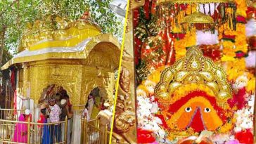 Chintpurni Temple: पंजाब के श्रद्धालु परिवार ने प्रसिद्ध शक्तिपीठ चिंतपूर्णी मंदिर में चढ़ाया सोने का मुकुट