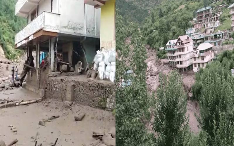 Cloud Burst In Himachal: हिमाचल में बादल फटने से भारी तबाही! शराब ठेका, दुकान और पुल बहा