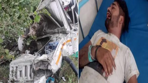 Accident In Himachal: सब्जी की सप्लाई करने जा रही पिकअप पैरापिट से टकराई! दो युवक गंभीर घायल