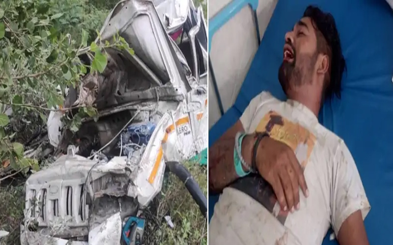 Accident In Himachal: सब्जी की सप्लाई करने जा रही पिकअप पैरापिट से टकराई! दो युवक गंभीर घायल