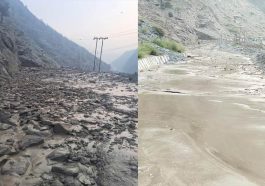 Landslide In Himachal: पहाड़ी दरकने से यातायात बाधित! सड़क पर भारी मात्रा में मलबा और चट्टाने गिरी