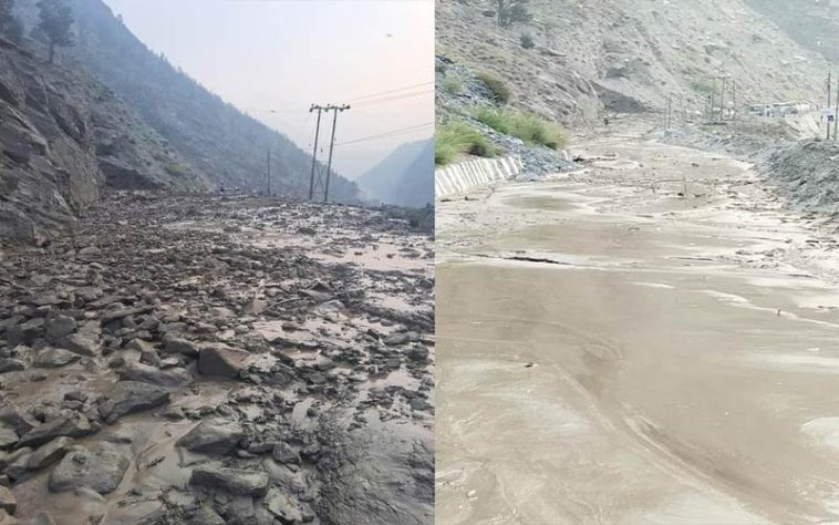 Landslide In Himachal: पहाड़ी दरकने से यातायात बाधित! सड़क पर भारी मात्रा में मलबा और चट्टाने गिरी