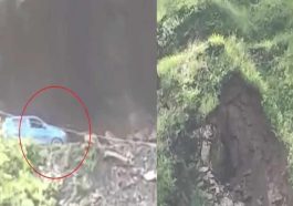 Himachal Latest News: हिमाचल में पहाड़ी से भारी लैंडस्लाइड! चपेट में आई गाड़ी, चालक ने ऐसे बचाई जान