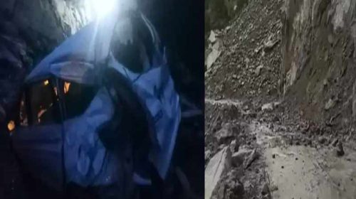 Landslide In Himachal: हिमाचल में चलती गाड़ी पर गिरा पहाड़! कार सवार चार लोगों ने ऐसे बचाई जान