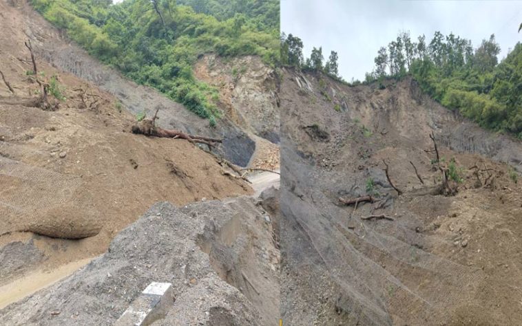 Paonta Sahib: फिर बंद हुआ नेशनल हाईवे-707! पहाड़ी खिसकी, दोनों ओर फंसे वाहन