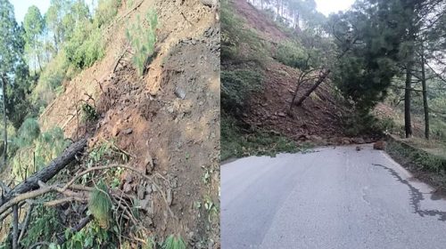 Landslide In Himachal: साफ मौसम में ही दरकी पहाड़ी! नेशनल हाईवे बंद, वाहन फंसे