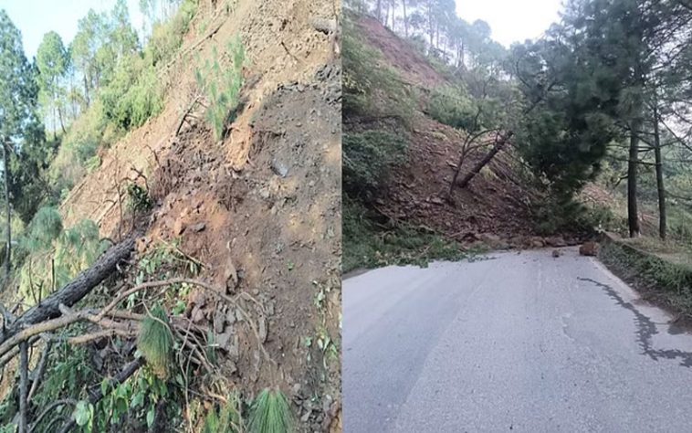 Landslide In Himachal: साफ मौसम में ही दरकी पहाड़ी! नेशनल हाईवे बंद, वाहन फंसे