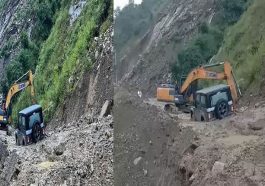 Landslide In Himachal: बारिश के बाद चंडीगढ़-मनाली नेशनल हाइवे पर लैंडस्लाइड! मलबे में फंसी थार
