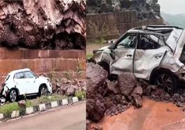 Accident In Himachal: हिमाचल में चलती गाड़ी पर गिरे पत्थर! एक की मौत तो तीन गंभीर घायल