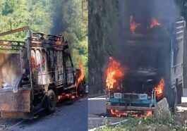 Himachal News Alert: तकनीकी खराबी के बाद पिकअप बनी आग का गोला! जलकर राख, लोगों ने भाग कर बचाई जान