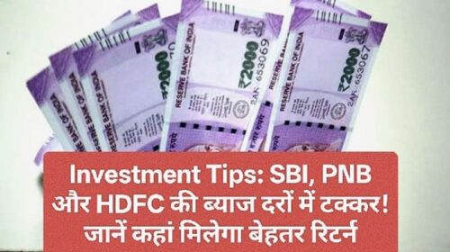 Investment Tips: SBI, PNB और HDFC की ब्याज दरों में टक्कर! जानें कहां मिलेगा बेहतर रिटर्न