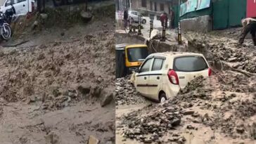 Himachal Latest News: भारी बारिश के बाद नाले में आई बाढ़! कई गाड़ियां मलबे में दबी, घरों-होटलों में पानी घुसा