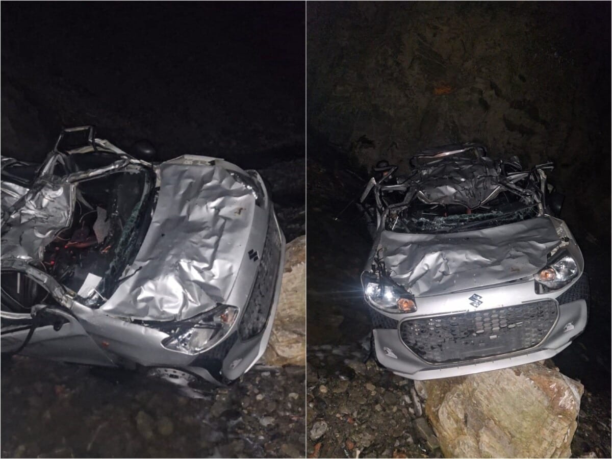 शिमला में दर्दनाक हादसा: कार खाई में गिरी, चार की मौ+त