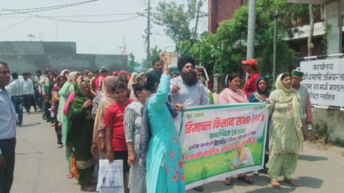 सिरमौर में भूमिहीन किसानों का हल्ला बोल: 5 बीघा जमीन और 4 गुना मुआवजे की मांग