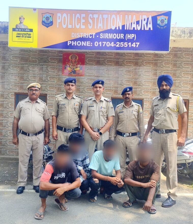 पांवटा साहिब: कोटडी व्यास में हमले के 4 आरोपी 24 घंटे में गिरफ्तार