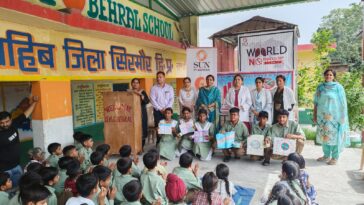 पांवटा साहिब : सन फार्मा कम्युनिटी हेल्थ केयर सोसाइटी द्वारा आयोजित तंबाकू निषेध दिवस पर वरुण की पेंटिंग को पहला पुरस्कार, 26 छात्र सम्मानित