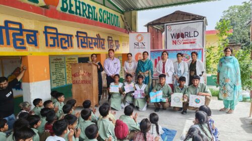 पांवटा साहिब : सन फार्मा कम्युनिटी हेल्थ केयर सोसाइटी द्वारा आयोजित तंबाकू निषेध दिवस पर वरुण की पेंटिंग को पहला पुरस्कार, 26 छात्र सम्मानित