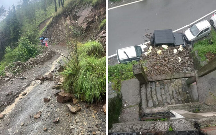Himachal Weather: हिमाचल में भारी बारिश! गाड़ियों पर गिरे पेड़ और पत्थर, कई सड़कें बंद